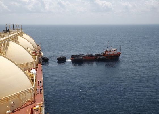 کیفیت توپ دریایی گلگیر لاستیکی بادی سیاه برای محافظت از بدنه کارخانه