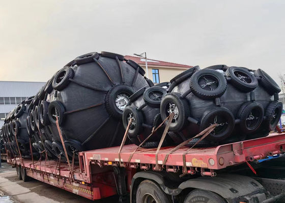 کیفیت توپ دریایی گلگیر لاستیکی پنوماتیک یوکوهاما STS STD با زنجیر و توری لاستیک کارخانه