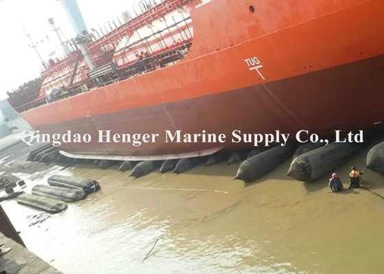 کیفیت HENGER Heavy Duty Marine Rubber Airbag با لایه های متعدد 0.8-3 M قطر و 4-25 M طول برای پرتاب کشتی کارخانه