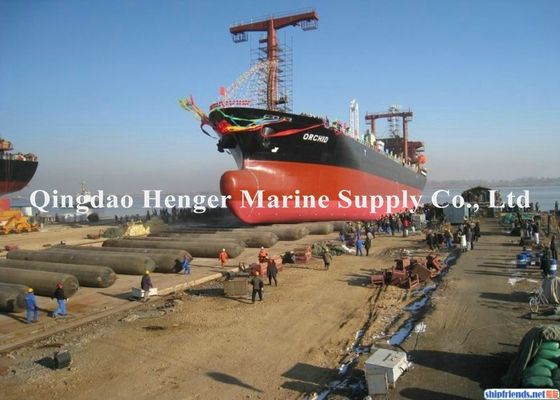 کیفیت HENGER Heavy Duty Marine Rubber Airbag با لایه های متعدد 0.8-3 M قطر و 4-25 M طول برای پرتاب کشتی کارخانه