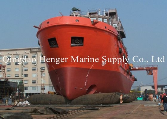 کیفیت ISO 14409 Certified Marine Rubber Airbag with 80kpa Working Pressure and Natural Rubber Material کارخانه