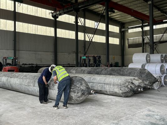 کیفیت Marine Rubber Airbag with Rapid Inflation Manifold for Simultaneous Multi Unit Operation in 0.8-3 M Diameter کارخانه