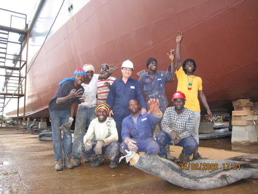 کیفیت بادکنک لاستیکی بادی بلند کننده Caisson حرکت ایربگ لاستیکی دریایی استفاده شده کارخانه