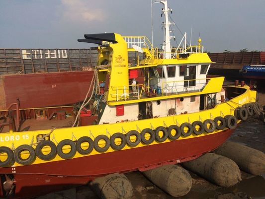 کیفیت کیسه هوای دریایی لاستیکی دریایی D15 L12m 8 لایه راه اندازی ایربگ دریایی لاستیکی کمربند کارخانه